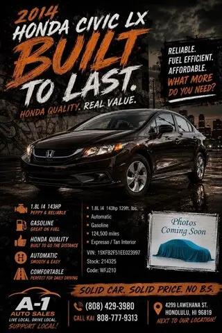 2014 Honda Civic LX for sale in Honolulu, HI