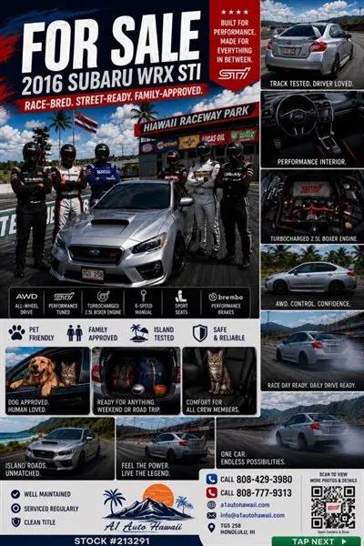 2016 Subaru WRX STI 4dr Sdn for sale in Honolulu, HI