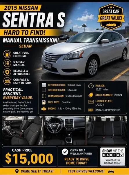 2015 Nissan Sentra S for sale in Honolulu, HI