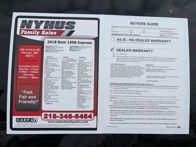 2018 Ram 1500 Express Crew Cab 4x4 5'7" Box