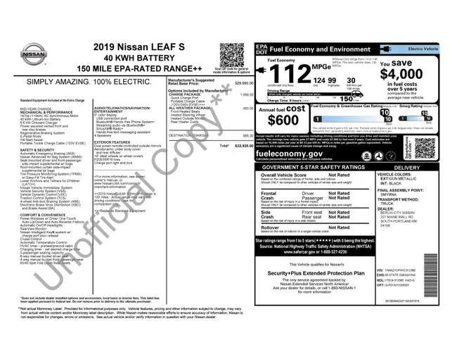 2019 Nissan LEAF S