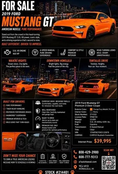 2019 Ford Mustang GT for sale in Honolulu, HI