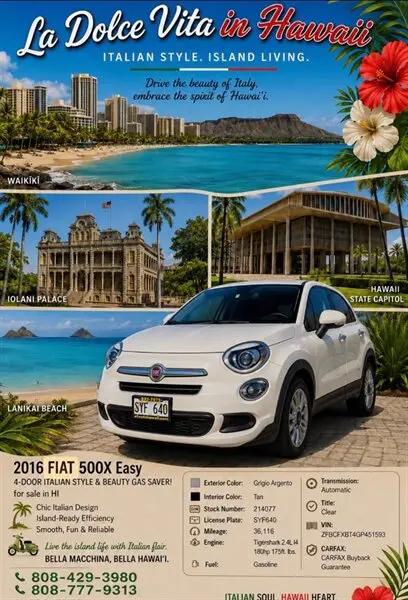 2016 Fiat 500X Easy for sale in Honolulu, HI