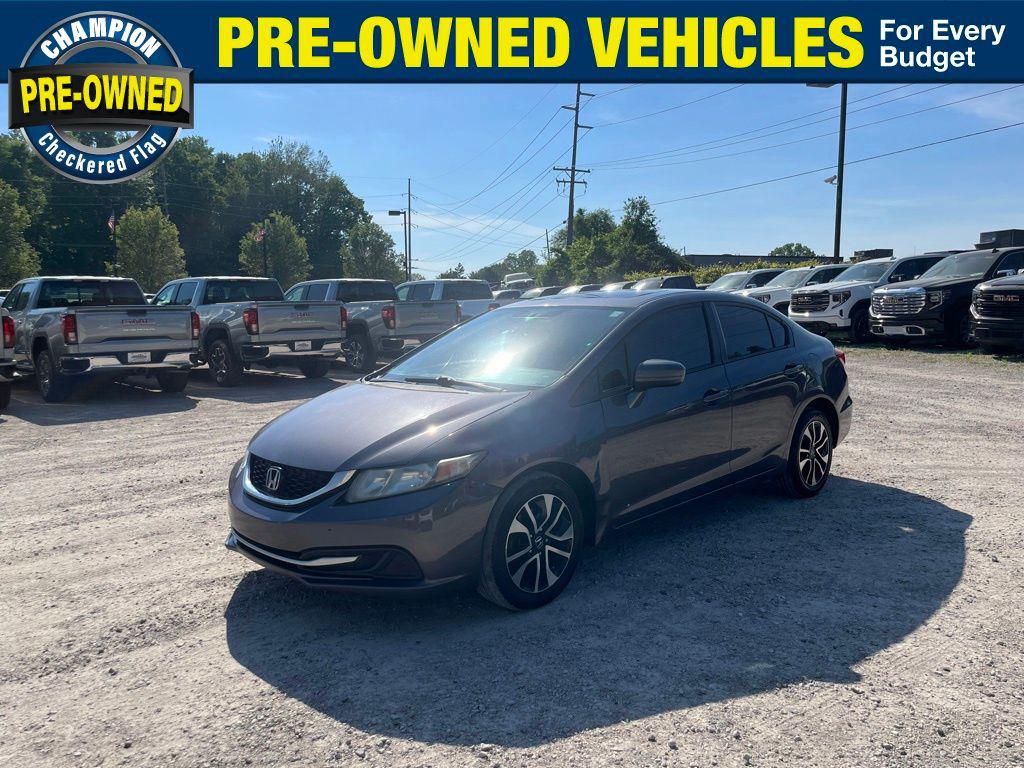 Alabaster Silver Metallic 2015 Honda Civic Sedan Front-Wheel Drive Automatic