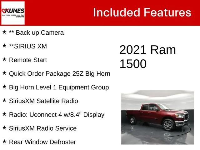 2021 Ram 1500 Big Horn Quad Cab 4x4 6'4" Box