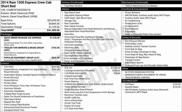 2014 RAM 1500 Express 2014 RAM 1500 Express