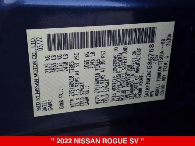 2022 Nissan Rogue SV Intelligent AWD