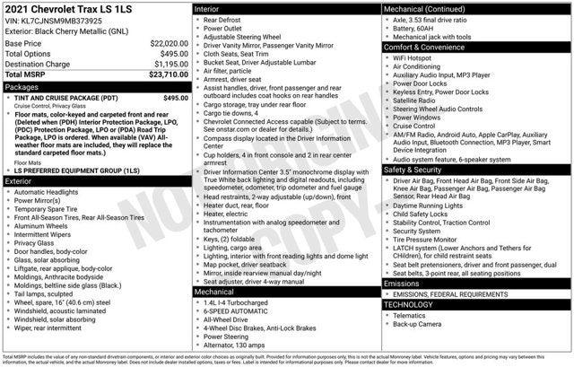 2021 Chevrolet Trax AWD LS 2021 Chevrolet Trax AWD LS