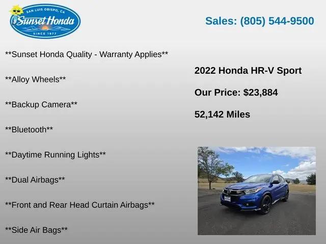 2022 Honda HR-V 2WD Sport