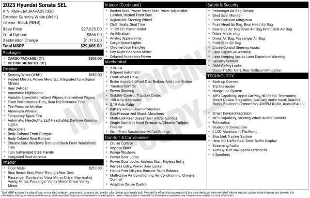 Used 2023 Hyundai Sonata SEL For Sale in Olive Branch, MS
