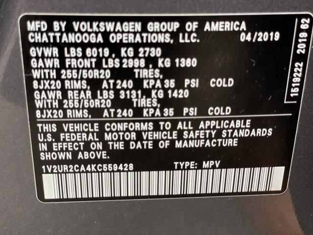 2019 Volkswagen Atlas 3.6L V6 SE w/Technology