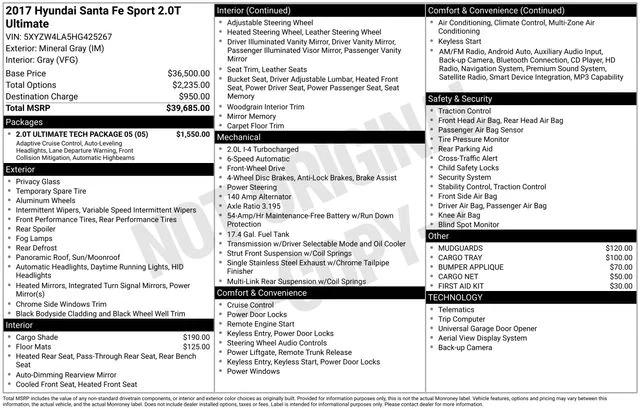 2017 Hyundai Santa Fe Sport 2.0T Ultimate 2017 Hyundai Santa Fe Sport 2.0T Ultimate