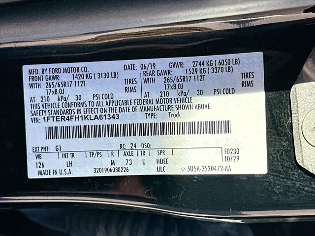 2019 Ford Ranger Unknown