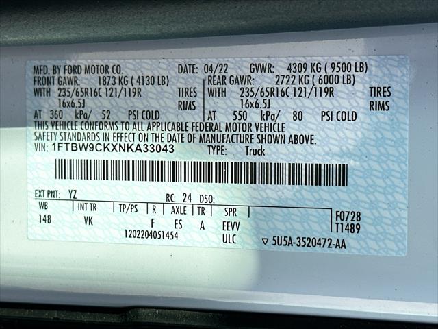 2022 Ford E-Transit-350 Cargo Van Unknown