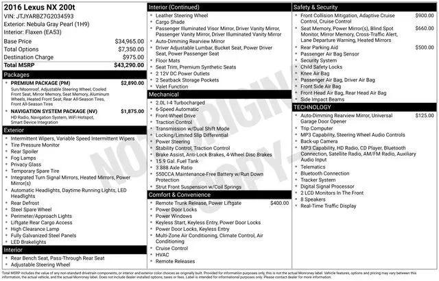 2016 Lexus NX 200t Base for sale in Pompano Beach, FL