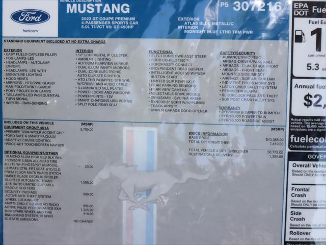 2023 Ford Mustang GT Premium Fastback