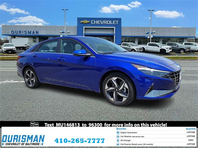 Blue 2021 Hyundai Elantra SEL, Image 0