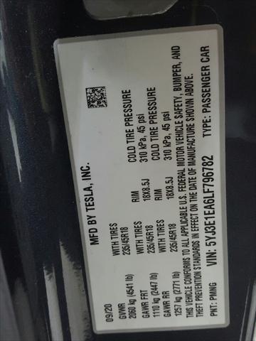 2020 Tesla Model 3 Standard Range Rear-Wheel Drive