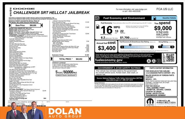 2023 Dodge Challenger CHALLENGER SRT HELLCAT JAILBREAK