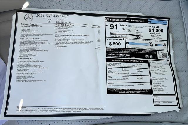 2023 Mercedes-Benz EQE 350+ EQE 350+