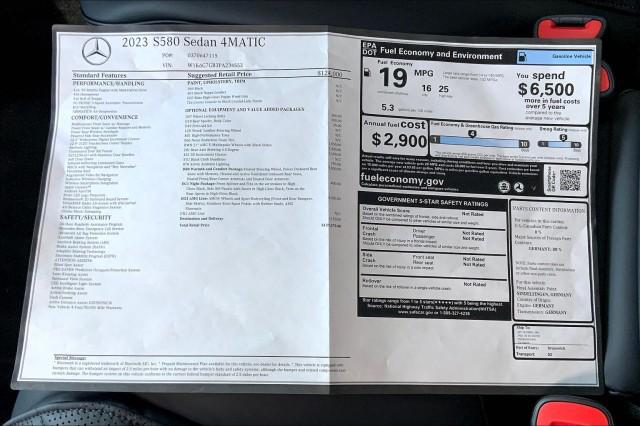 2023 Mercedes-Benz S 580 4MATIC