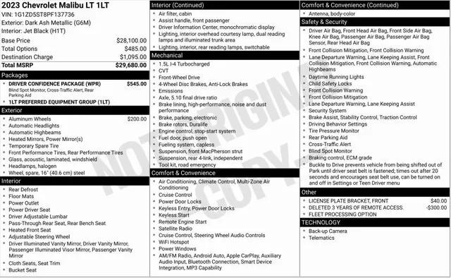 2023 Chevrolet Malibu FWD 1LT