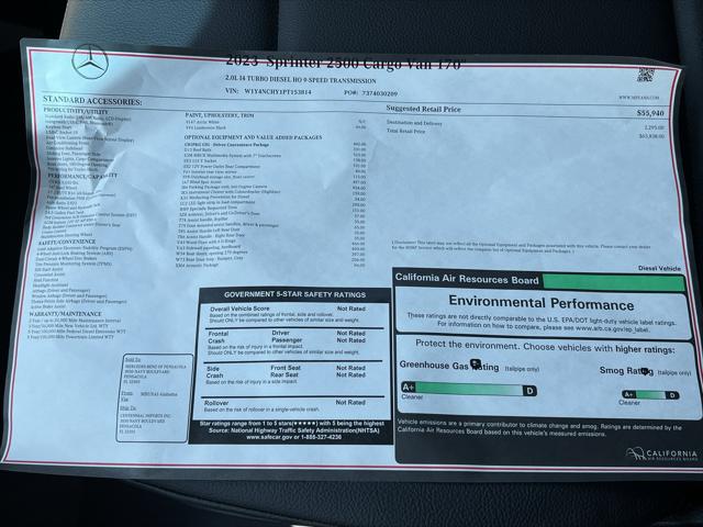 2023 Mercedes-Benz Sprinter 2500 High Roof 4-Cyl Diesel HO