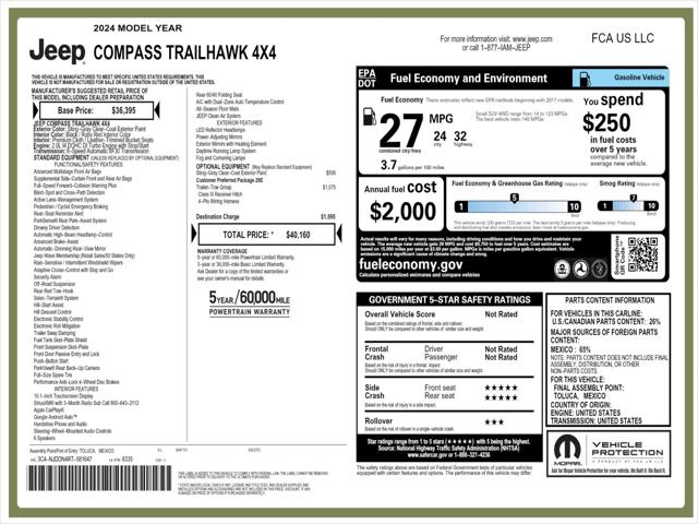 2024 Jeep Compass COMPASS TRAILHAWK 4X4