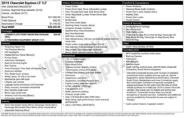 2019 Chevrolet Equinox LT for sale in Sherman, TX