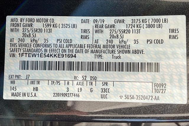 2019 Ford F-150 LARIAT