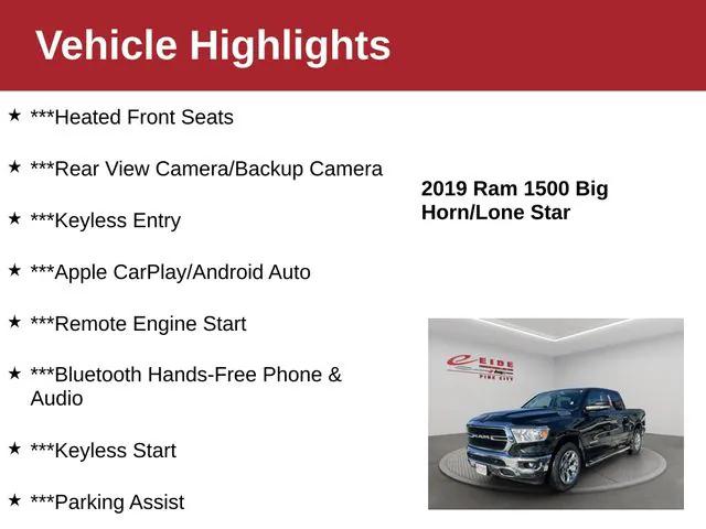 2019 RAM 1500 Big Horn/Lone Star Crew Cab 4x4 57 Box 2019 RAM 1500 Big Horn/Lone Star Crew Cab 4x4 57 Box