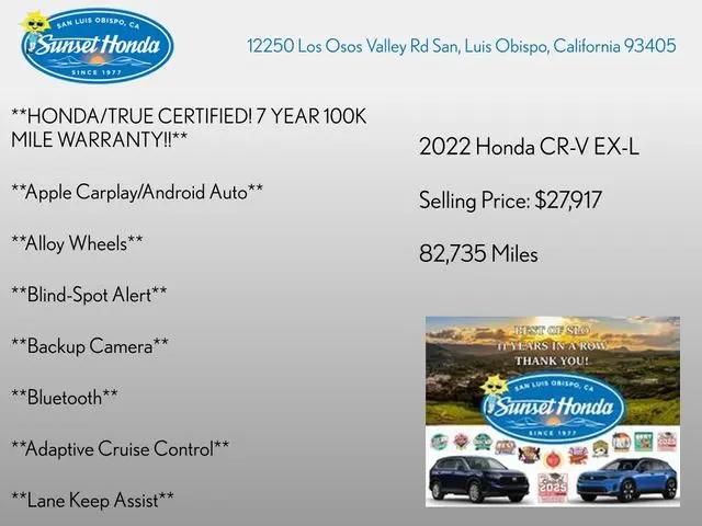 2022 Honda CR-V AWD EX-L
