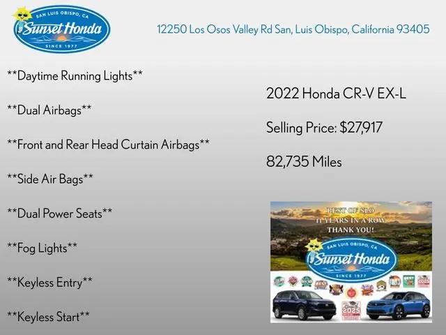 2022 Honda CR-V AWD EX-L