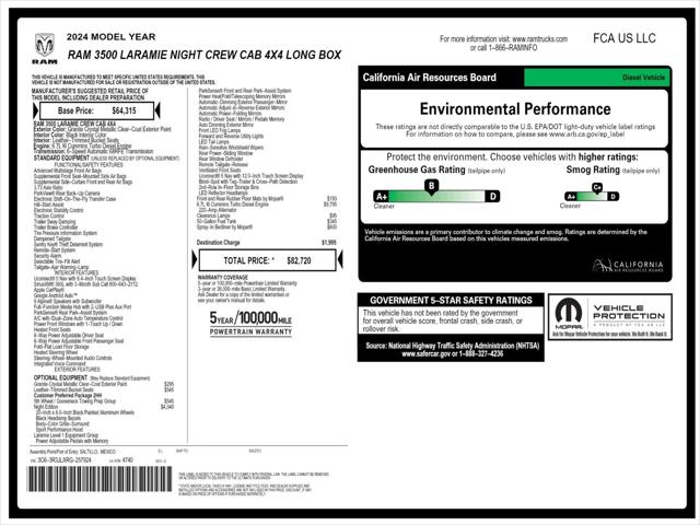 2024 RAM Ram 3500 RAM 3500 LARAMIE CREW CAB 4X4 8 BOX