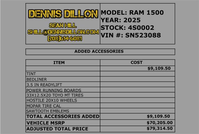 2025 RAM Ram 1500 RAM 1500 LARAMIE CREW CAB 4X4 64 BOX