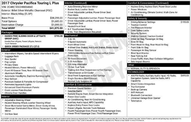 2017 Chrysler Pacifica Touring-L Plus