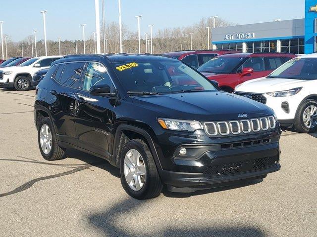 Used 2022 Jeep Compass Latitude with VIN 3C4NJDBB2NT134768 for sale in Jackson, MI