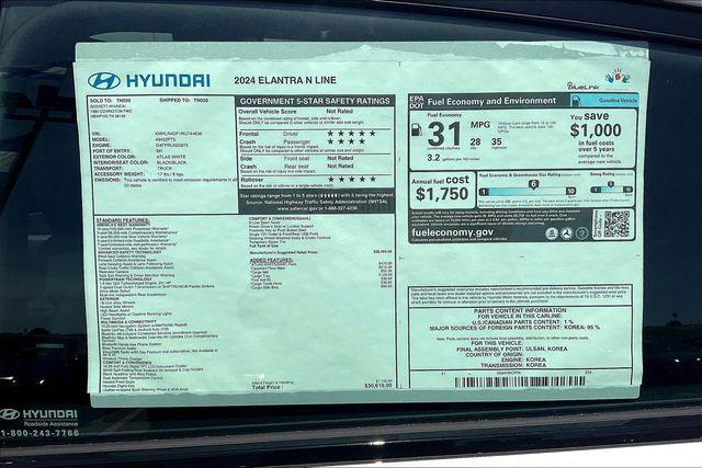 New 2024 Hyundai Elantra For Sale in Olive Branch, MS