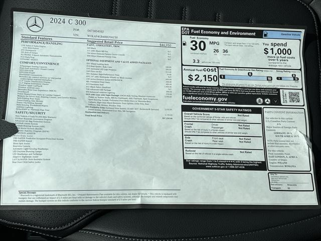 2024 Mercedes-Benz C-CLASS C 300 C 300