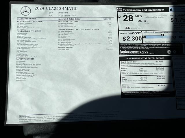 2024 Mercedes-Benz CLA 250 4MATIC