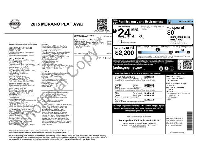 Used 2015 Nissan Murano Platinum For Sale in Olive Branch, MS