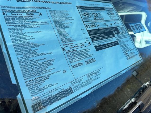 2023 Jeep Wrangler 4xe Rubicon 20th Anniversary 4x4