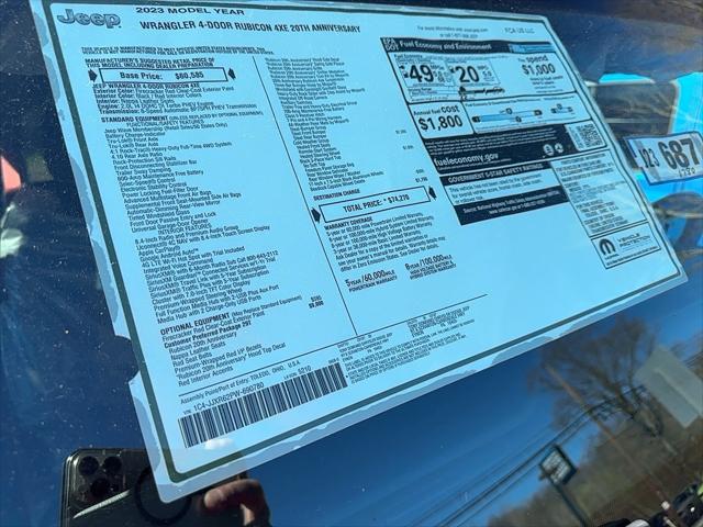 2023 Jeep Wrangler 4xe Rubicon 20th Anniversary 4x4