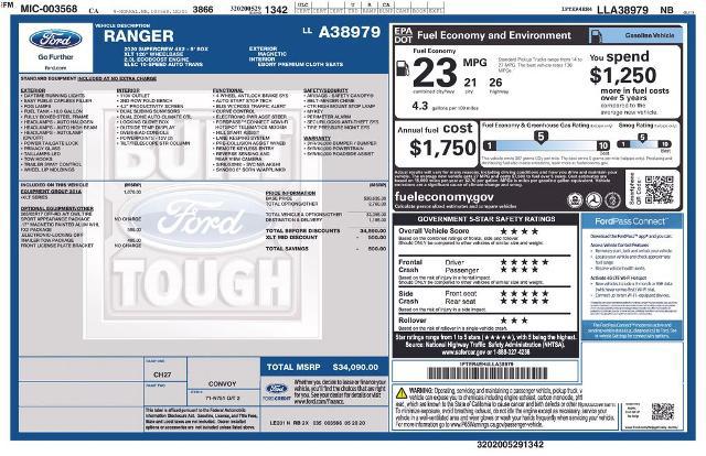 2020 Ford Ranger XLT for sale in El Dorado Springs, MO