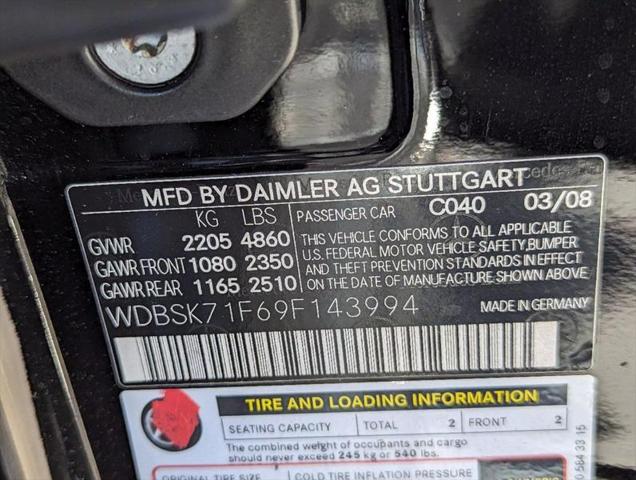 2009 Mercedes-Benz SL SL 550 SL 550 Roadster 2D