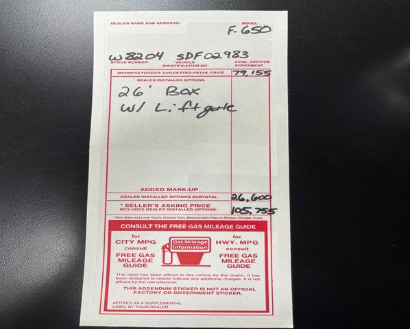 2025 Ford F-650 Box Dry Freight