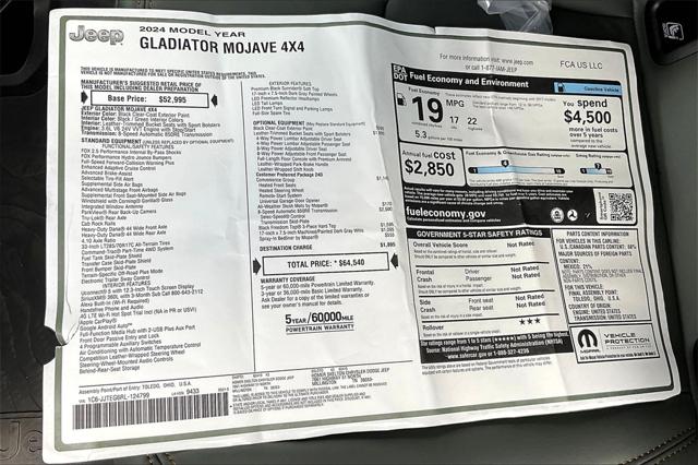 New 2024 Jeep Gladiator For Sale in Millington, TN