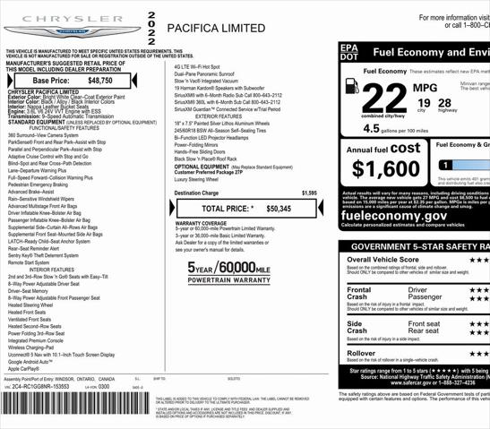 2022 Chrysler Pacifica Limited