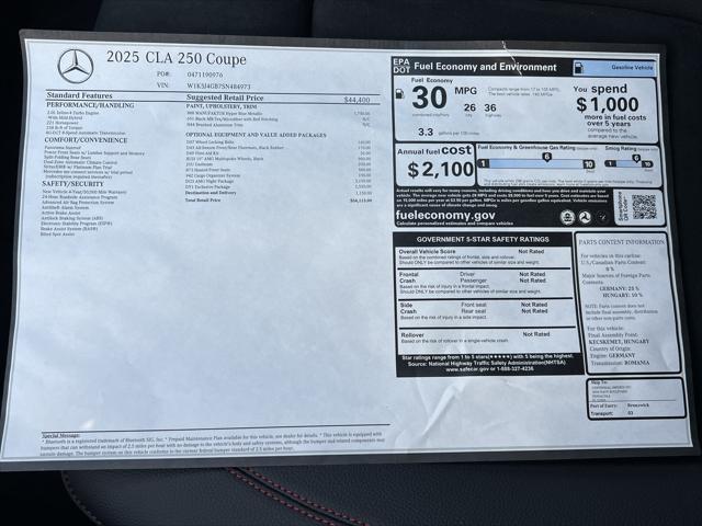 2025 Mercedes-Benz CLA 250 CLA 250