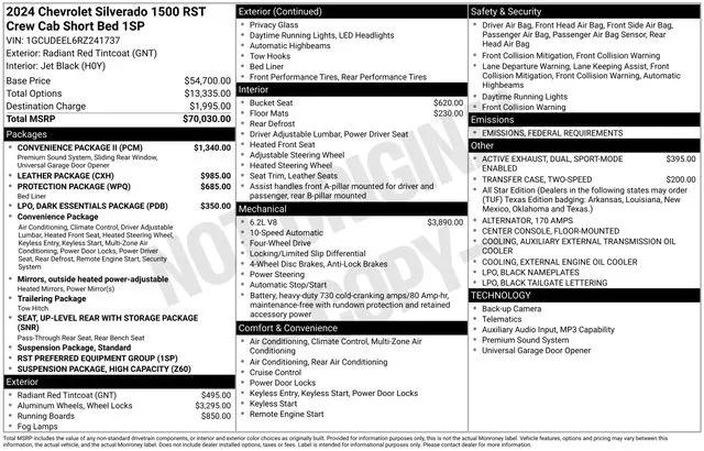 2024 Chevrolet Silverado 1500 4WD Crew Cab Short Bed RST